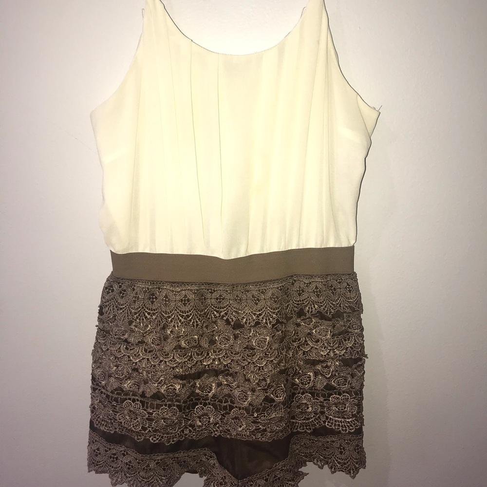 White and Gold Romper